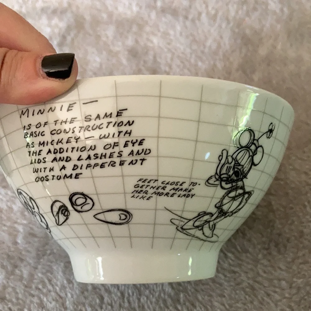 Disney Minnie Mouse set of 4 sketchbook bowls